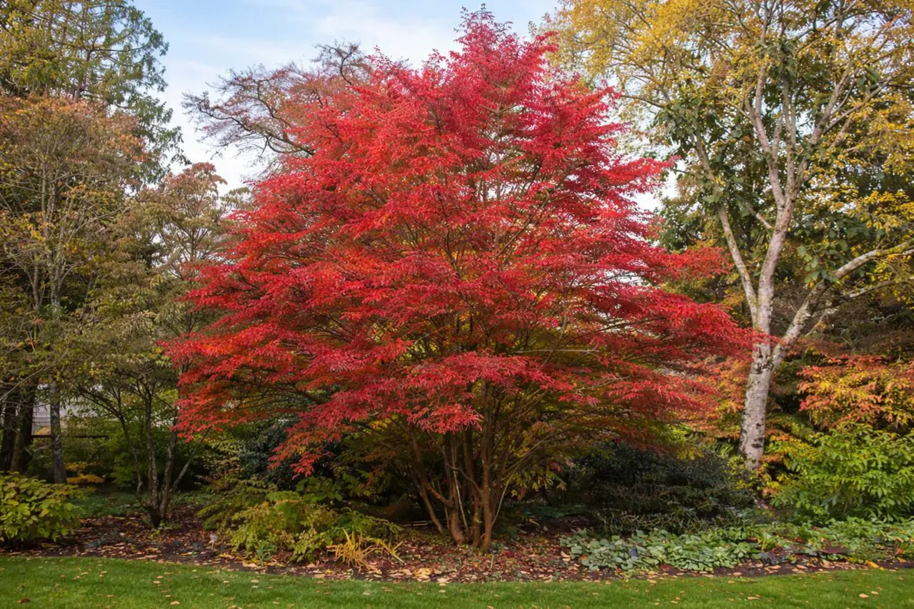 Japanese stewartia is rarely browsed by deer thanks to its firm foliage and subtle bark compounds, making it a refined ornamental tree for woodland gardens.