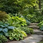 Hosta Varieties in a Massachusetts Shade Garden