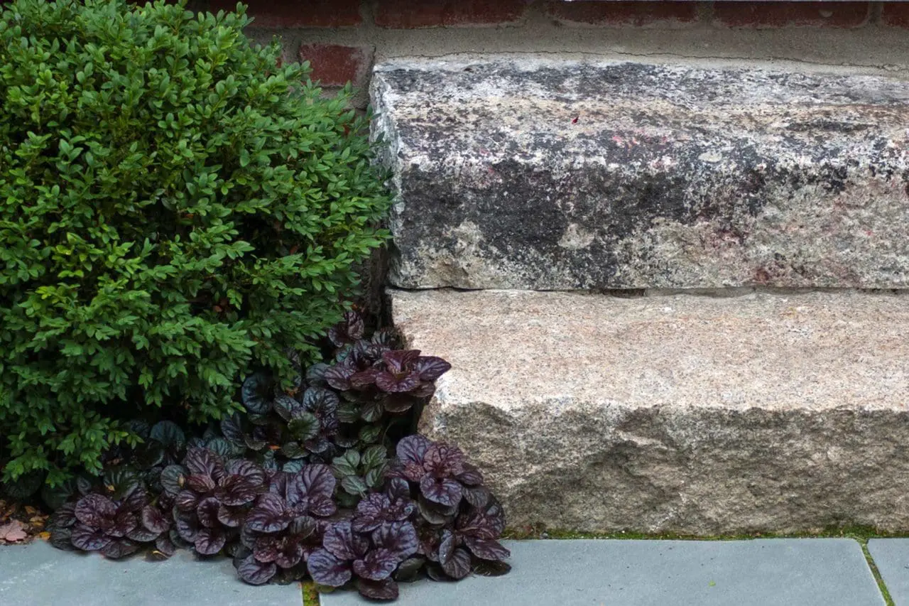 historic weathered granite steps