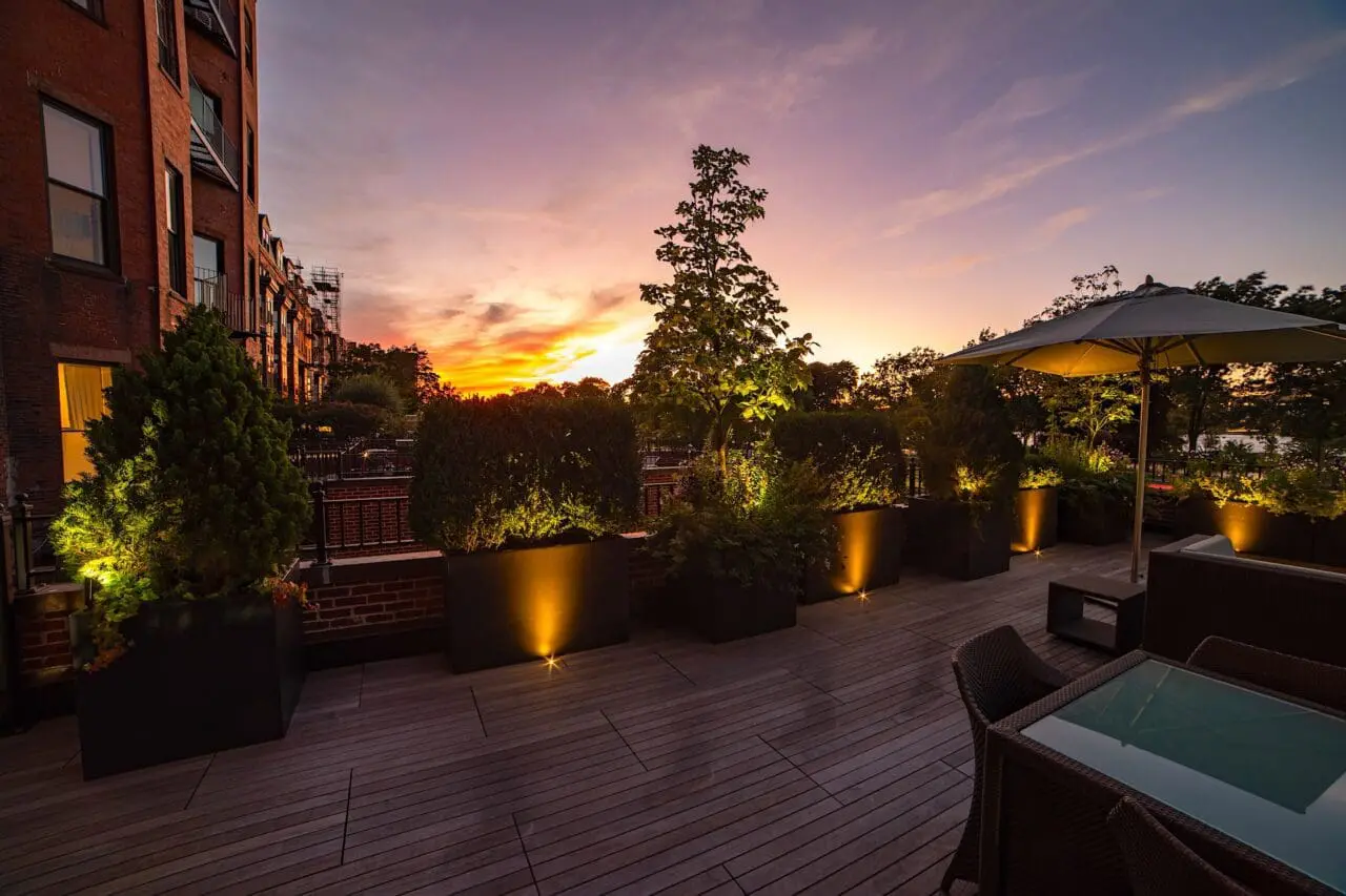 lighting - boston back bay patio deck