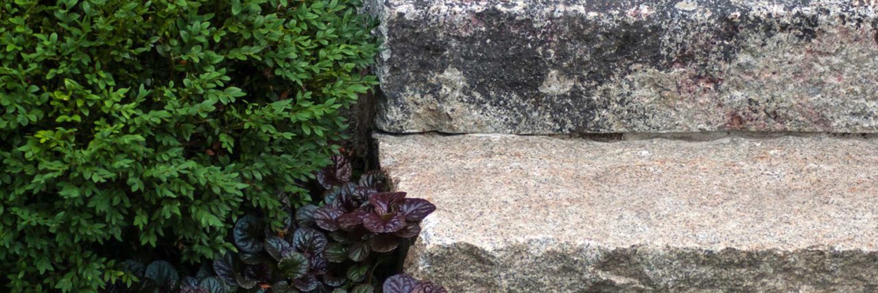 historic weathered granite steps