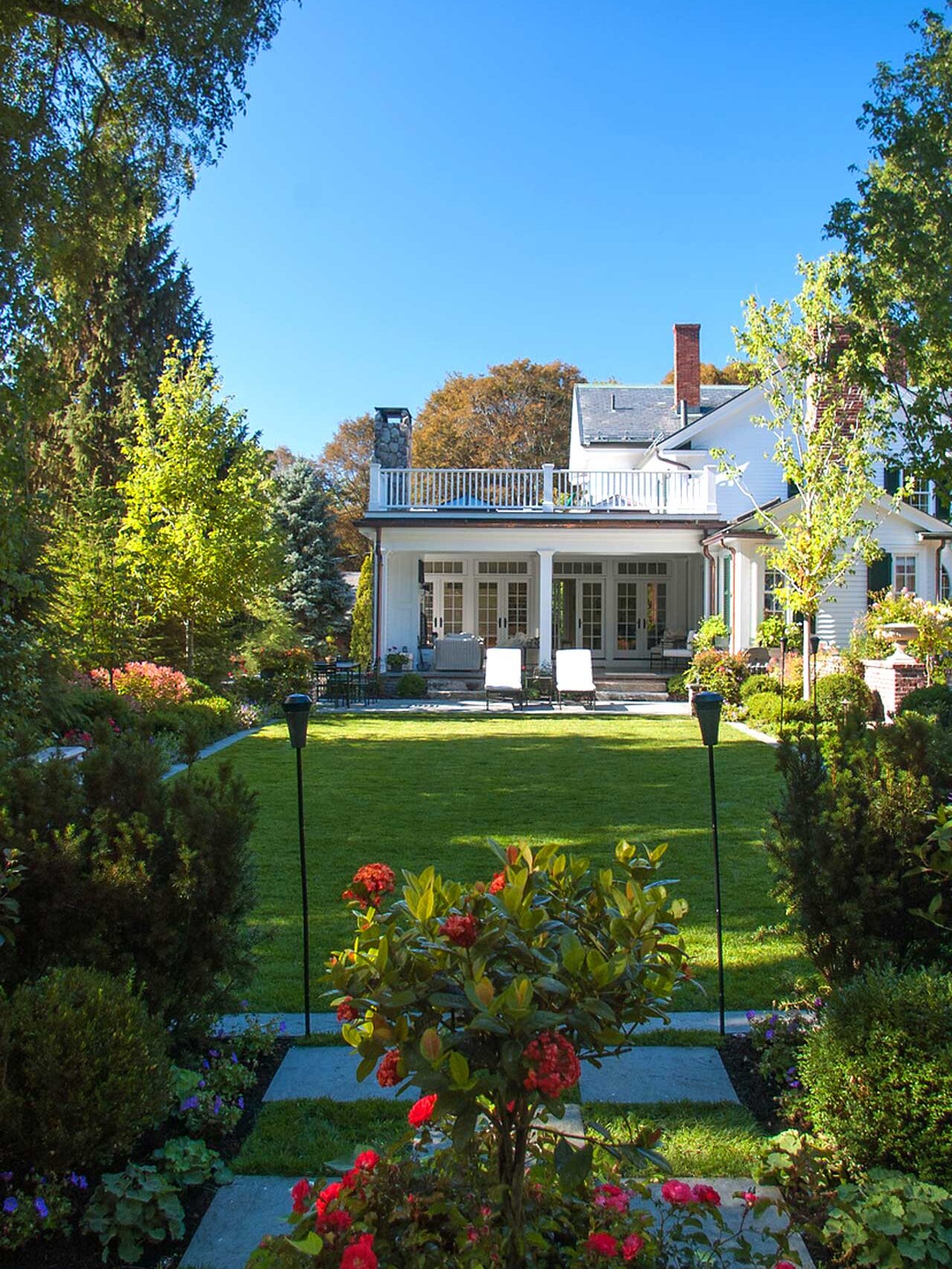 backyard view hidden garden courtyard