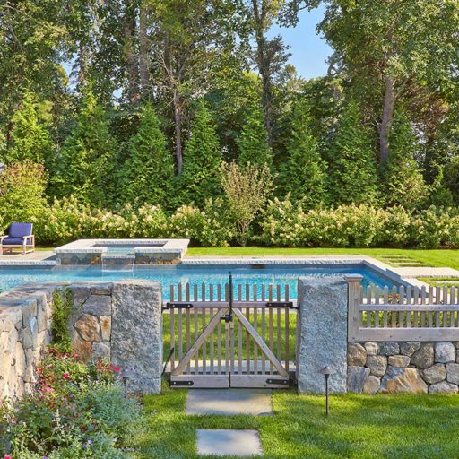 A Blade Of Grass Boston Landscape Design Installation Maintenance Duxbury Ma Stone Masonry Walls Hardscaping With Pool Fencing And Gardens