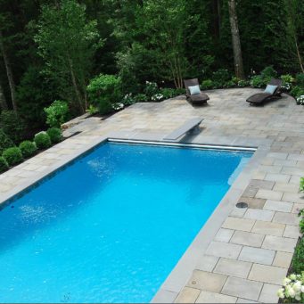 hardscapes - weston, backyard pool, patio, bluestone