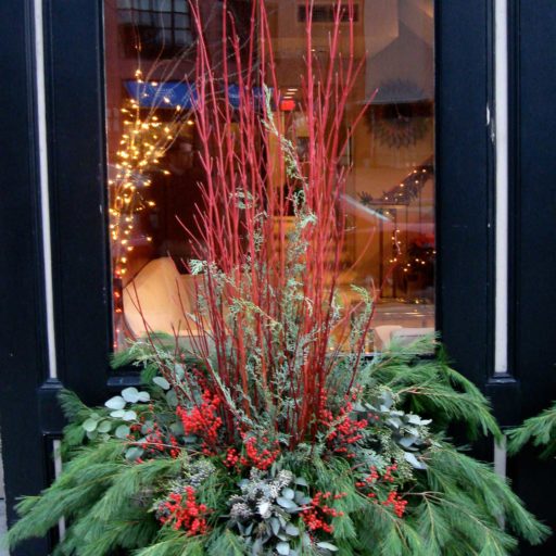 holiday - boston, outdoor, planter, red