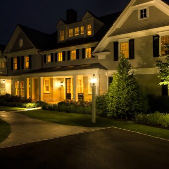 lighting - wayland driveway and entrance. photo credit: Rosemary Fletcher Photography