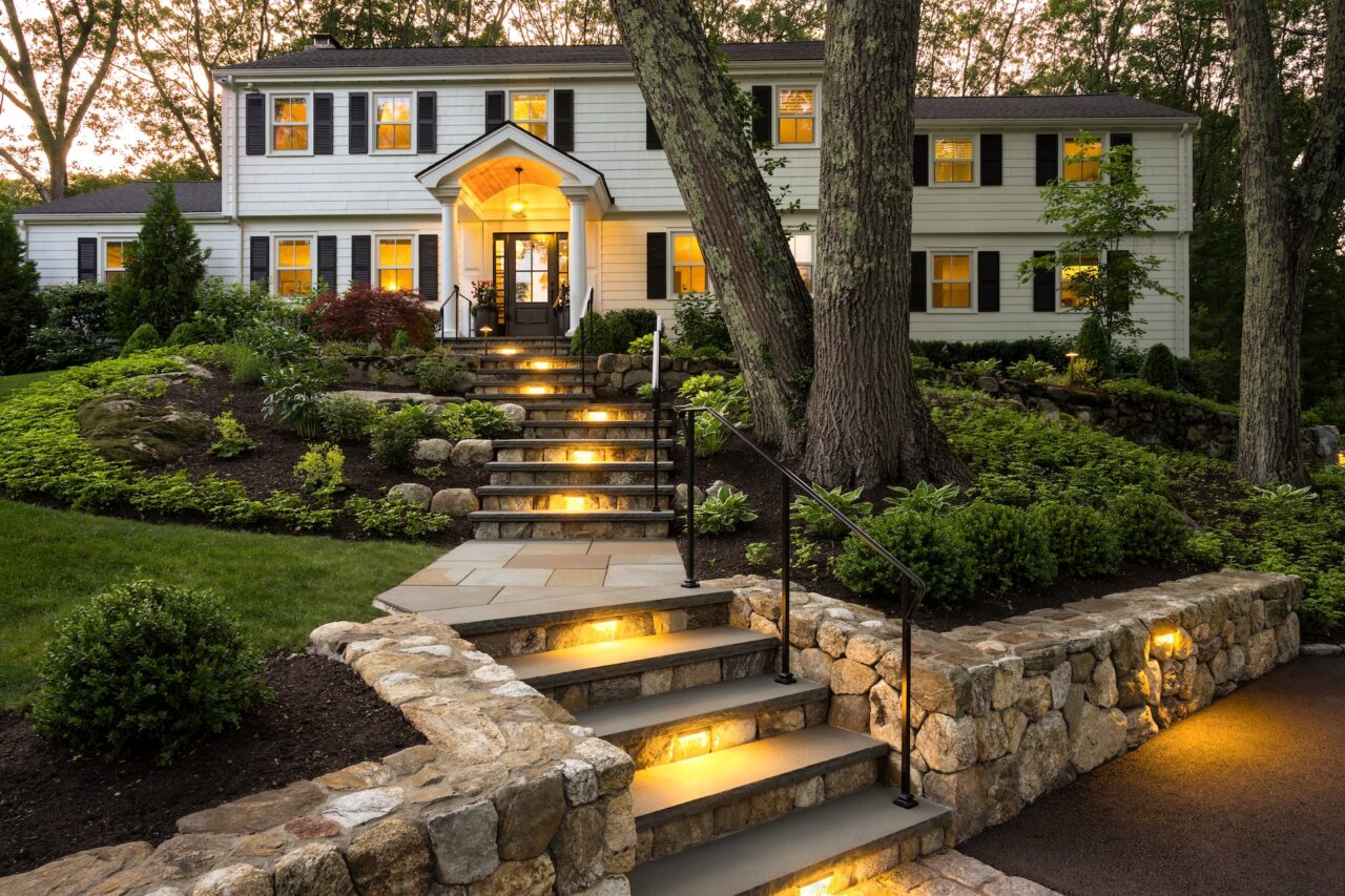 lighting - sudbury stone stairway. photo credit: Rosemary Fletcher Photography