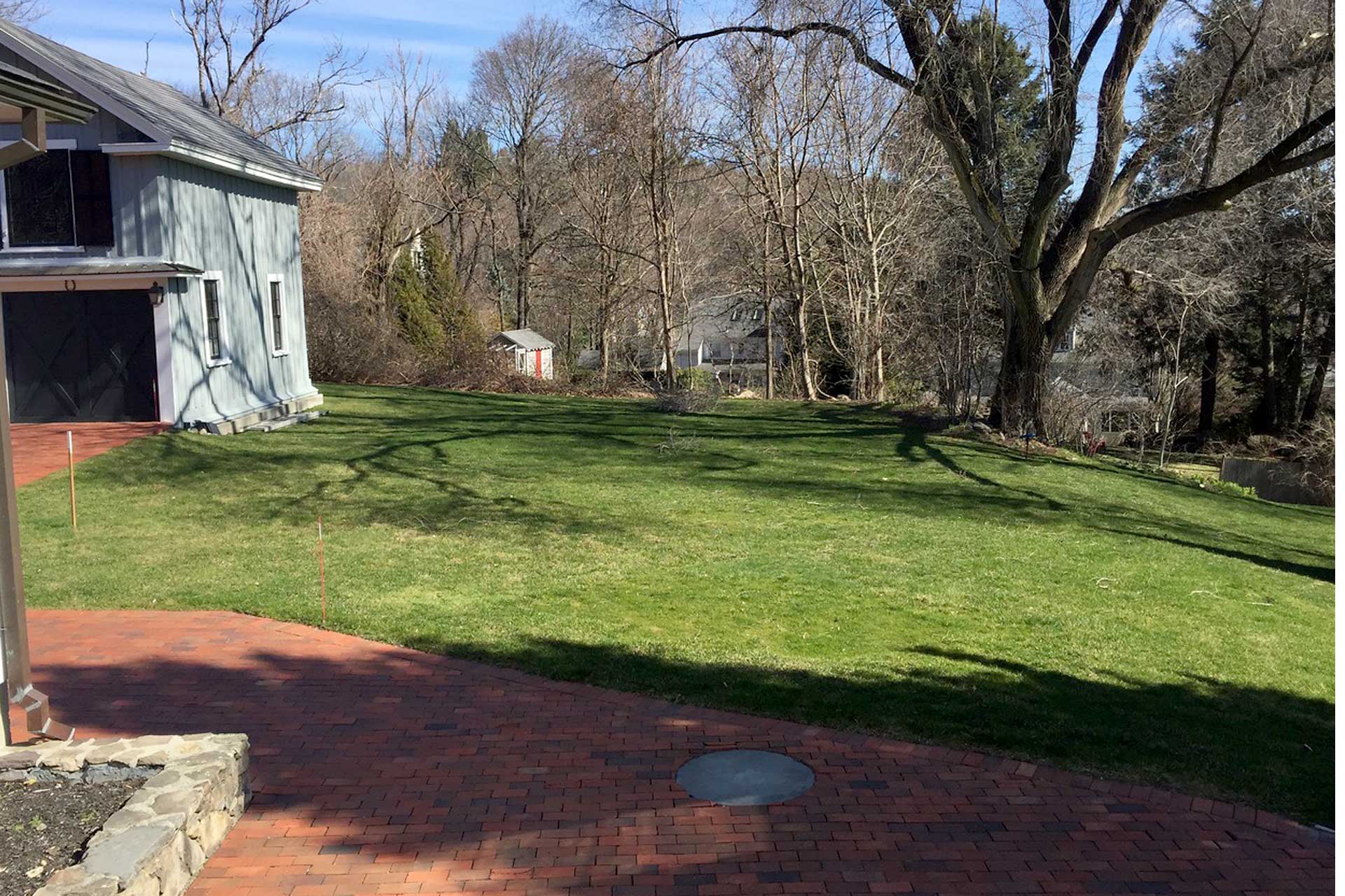 Belmont Carriage House Patio before