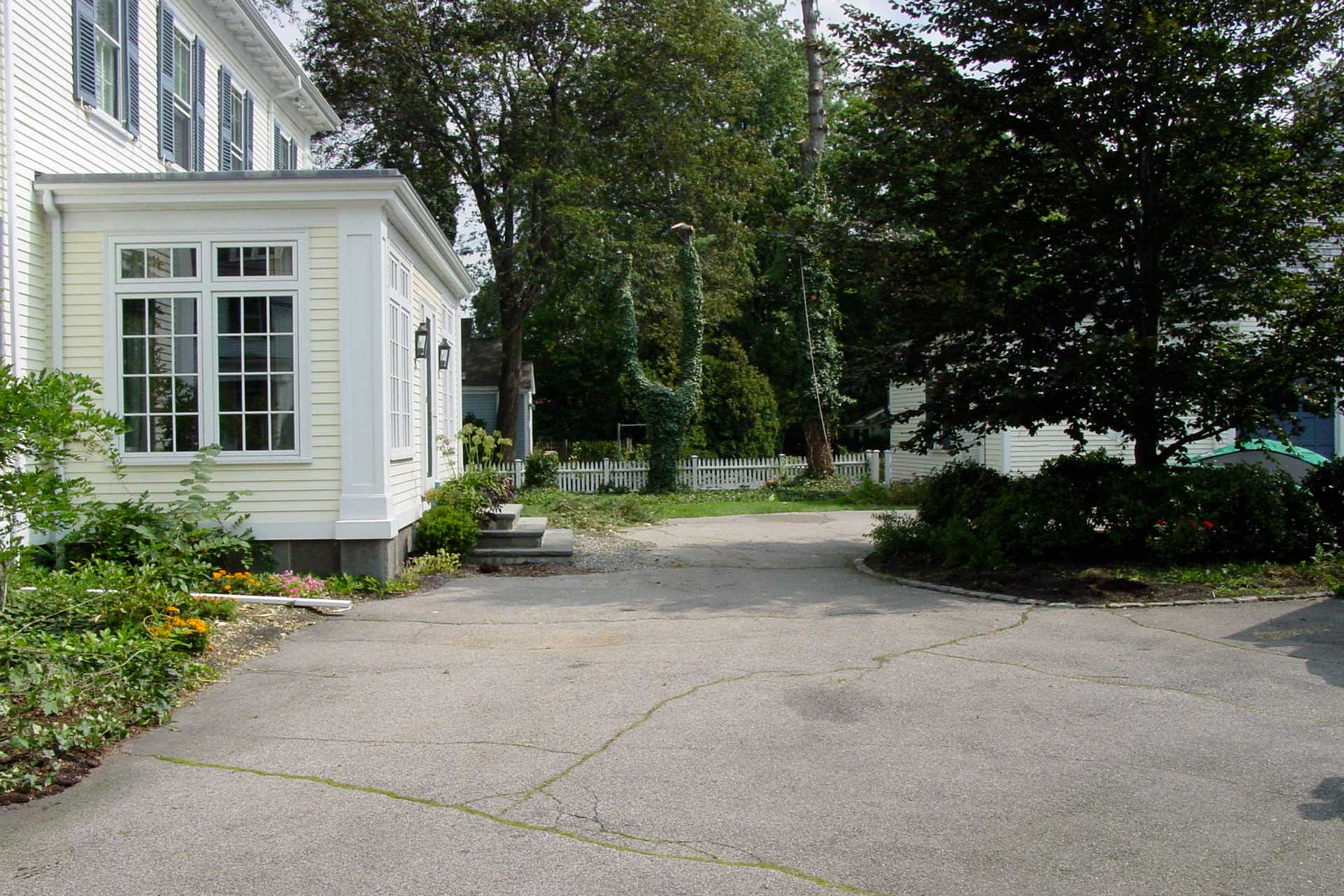 Dedham Courtyard Creation before