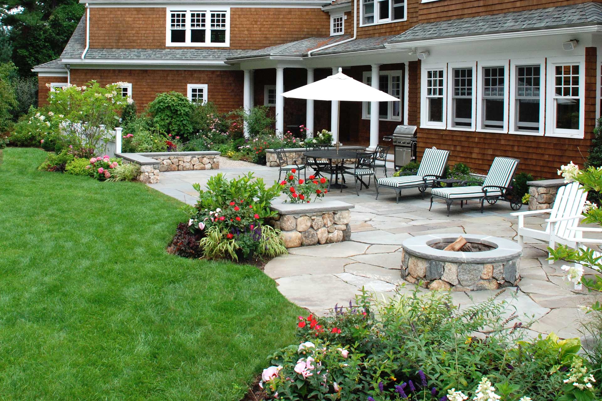 Wayland Fire Pit Patio after