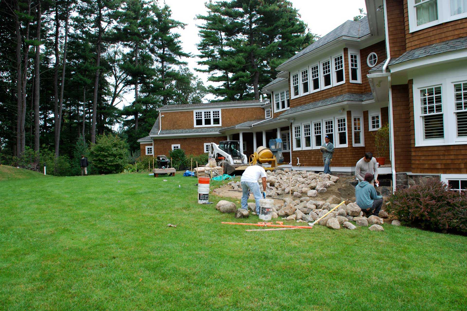 Wayland Fire Pit Patio before