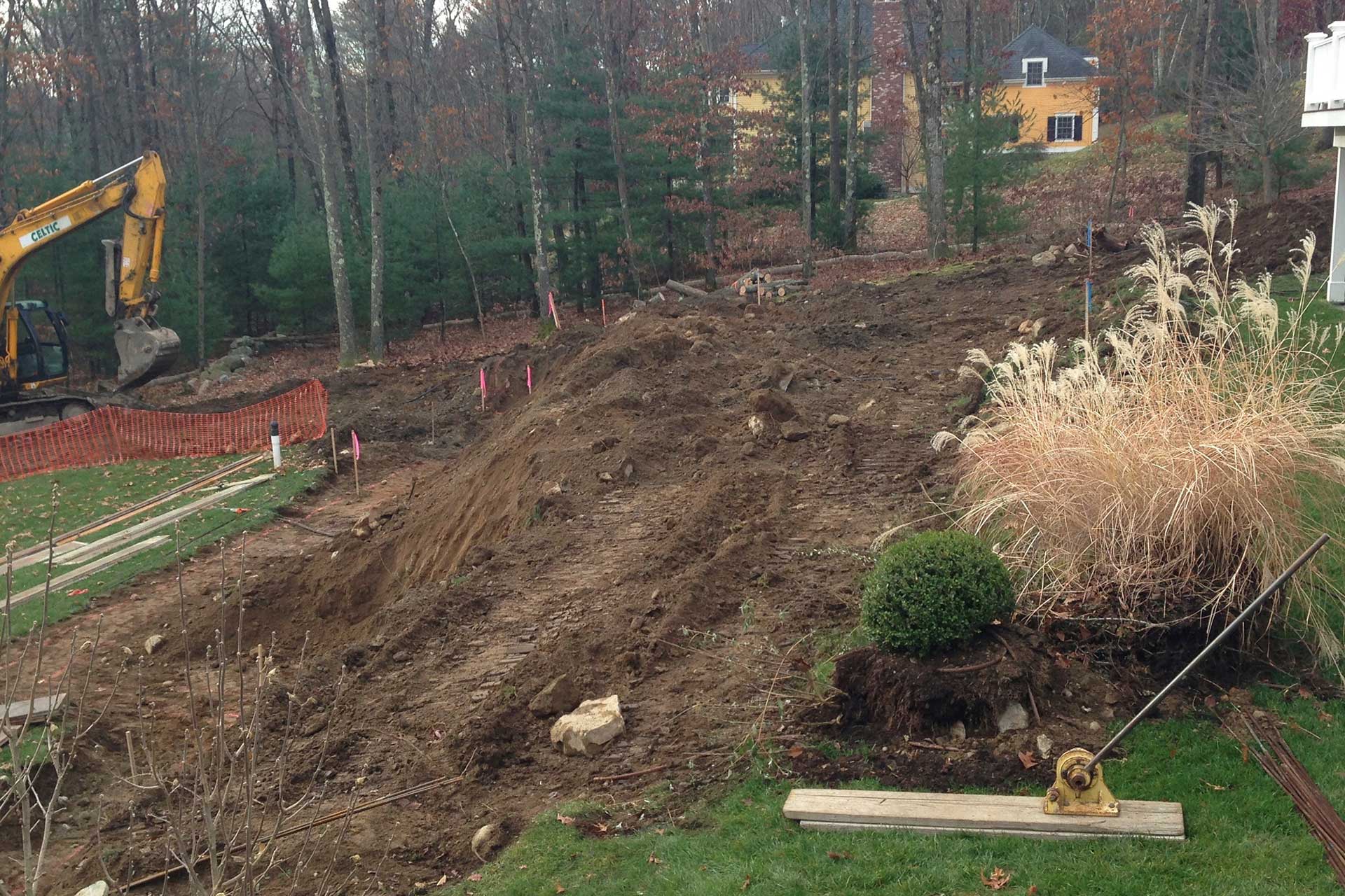 Weston Hillside Pool Terrace before