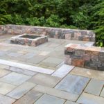 Wellesley, MA - stone patio and fire pit